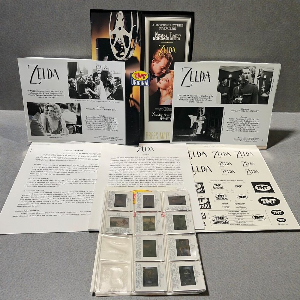 Zelda TNT Movie Press Kit Slides Photos Documents Timothy Hutton Vintage 1993